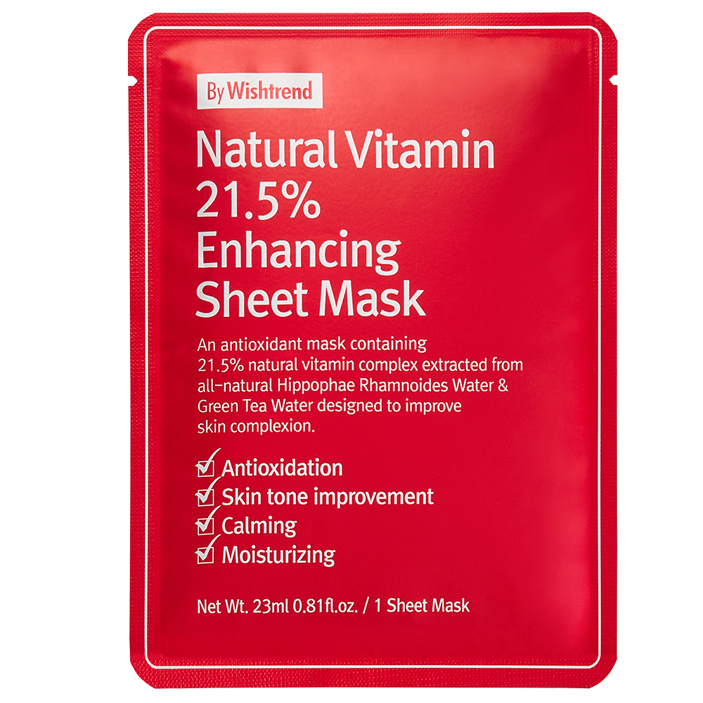 By Wishtrend Natural Vitamin C 21.5% Enhancing Sheet Mask - Happy Skincare